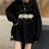 Sudadera de Terciopelo para Estudiantes de Secundaria y Preparatoria Cuello Redondo Mujer Otoño e Invierno Estilo Perezoso Casual 2025 Oversize Holgado