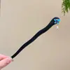 Estilo Nacional Madeira Elegante Grampo de Cabelo Estilo Antigo Grampo de Cabelo Hanfu Jardim de Osmanthus Gardênia Flor de Ameixa Disco Borboleta Acessório de Cabeça Franja Lateral