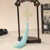 Aretes con Borla de Abanico Degradado Antiguo Colgantes Joyería Hanfu Borla Hecho a Mano Decoración Antigua Abanico de Flores Xiangyun Estilo Nacional Borla