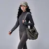 Conjunto de Yoga y Fitness para Mujer Chaqueta con Cuello Alto Cintura Ajustada Cremallera Pantalones de Yoga de Cintura Alta Ajustados Transpirables Elásticos para Correr al Aire Libre