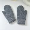 Manoplas de Invierno para Mujer de Doble Capa con Puño y Piel de Conejo Gruesa de Color Sólido para Calidez y Protección contra el Frío, Adecuadas para Ciclismo, Guantes para Adultos