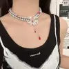 Collar de Borla de Iris con Cuentas de Doble Capa Estilo Francés para Mujer, Accesorio Versátil de Temperamento Vintage para el Día a Día