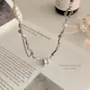 Exquisito Elegante Collar Patchwork de Perlas Artificiales para Mujer Verano Ins Diseño de Nicho Sentido del Temperamento Cadena para Clavícula Versátil Venta al por Mayor