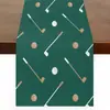 Amazon Transfronterizo Temu Runner de Mesa con Tema de Golf Clubes Verdes Decoración de Mesa de Campo de Golf Fiesta