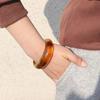 Pulsera exagerada de estilo europeo y americano, acrílica irregular, en forma de C, personalizada, colorida, retro, gruesa, joyería para mujer.