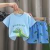 Conjunto Infantil de Manga Curta Algodão Roupa de Verão para Meninas Camiseta para Meninos Bebê Roupas de Bebê Estilo Coreano Roupa Infantil Shorts Esportes