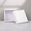 Caja de Regalo Blanca Personalizada con Tapa y Base, Caja Cuadrada de Cartón para Empaque de Joyería y Souvenirs, Logo con Impresión Personalizada