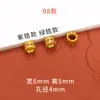 Accesorios dorados de alta retención de color para joyería DIY, cuentas espaciadoras de circonita y diamante de color con microincrustaciones doradas de estilo antiguo para pulseras y tejido de cordón