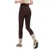 Pantalones de yoga sin costuras de cintura alta para mujer, levanta glúteos, longitud de nueve puntos, sin incomodidad, pantalones de entrenamiento fitness ajustados para Pilates