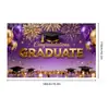 2026 Temporada de Graduación Transfronteriza Tela de Fondo Fiesta de Graduación Atmósfera de Fiesta Tela Colgante Atmósfera Temática Negro Dorado Decoración