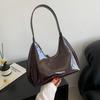 Bolso Nicho de Cuero Patentado Estilo Coreano Bolso Baguette Media Luna para Mujer Bolso de Hombro para Mujer Bolso de Mano para Mujer Textura Moda Bolso Sobaco