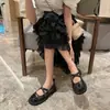 Sapatos Mary Jane Franceses para Mulheres, Sapatos Pequenos de Couro Macio, Novos Sapatos de Fada Verão 2025 com Saias, Calçado de Boca Rasa Resistente ao Desgaste