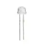 Chapéu de palha f5 plug reto contas de LED brancas perna curta f4.8mm chapéu de palha com borda sem borda Luz Branca luz branca quente tubo luminoso 3v