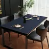 Jogo Americano de Couro Preto, À Prova de Óleo, À Prova d'Água, Sem Lavagem, Protetor de Tampo de Mesa de Jantar, Protetor de Tampo de Mesa de Centro, Toalha de Mesa de Luxo Leve e de Alta Qualidade