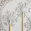 Toppers de Decoração de Natal, Toppers Criativos de Floco de Neve para Assar, Toppers de Bolo, Toppers de Comida para uma Festa dos Sonhos