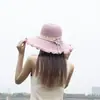 Nuevo Sombrero de Sol de Ala Ancha Protector Solar Monocromático de Verano para Mujer Sombrero de Madre Sombrilla Sombrero de Paja Sombrero de Verano Sombrero de Pescador
