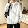 Camisa de estilo americano de dos piezas falsas de manga larga para hombre, nueva tendencia de otoño, chaqueta de camisa holgada