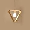 Lustre Geométrico Minimalista Moderno para Sala de Jantar, Sala de Estar Nórdica Varanda Madeira Maciça Café Loja de Roupas Balcão de Bar Criatividade Geométrica