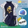 Roupa de Banho Delta Action Infantil para Meninos Fortinhos, Bermuda de Banho Duas Peças Plus Size para Crianças Grandes, Conjunto de Banho Juvenil
