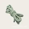 Corda Trançada Redonda de Poliéster Colorido de 5,5 mm com 32 Fios, Camada Única, Não Elástica, para DIY, Cadarços Redondos Ins Tendência Dopamina