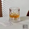 Copo de Whisky de Alto Acabamento com Base, Copo de Vidro Luminoso Giratório Popular, Copo Long Drink para Cerveja, Copo de Água Giratório