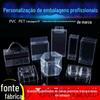 Caixa de Embalagem de PVC Personalizada, Caixa Transparente de PET, Caixa Dobrável de Plástico para Embalagem Fosca, Caixa de Plástico PP com Padrão Diagonal Quadrado Personalização