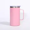 Caneca com Alça 24oz Aço Inoxidável 304 Copo com Isolamento a Vácuo Copo de Café para Escritório Copo de Água Copo Portátil para Presente