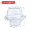 Caja de empaque para cupcakes, disponible en tamaños de 2, 4, 6 y 12 tazas, transparente, con lados elevados para facilitar el manejo y un asa para transportar