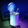 Cenicero para Coche con Luces LED, Cenicero Colorido de Gran Capacidad para la Ventilación del Coche, Accesorios Coloridos para el Interior del Coche