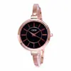 Gedi Nuevo Reloj Sencillo Dorado y Blanco con Pulsera para Mujer Resistente al Agua Elegante Versátil para el Trabajo y el Viaje Diario Reloj de Cuarzo
