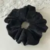 Diadema de terciopelo de color liso estilo perezoso de otoño e invierno, accesorios para el cabello para mujer, diadema de goma simple retro, diadema dulce color crema