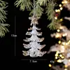 Colgantes de Navidad Personalizados por el Fabricante Decoración Navideña Copos de Nieve Navideños Polvo Pegajoso Colgantes Acrílicos Decoración de Árbol de Navidad