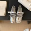 Zapatos Mary Jane de Moda Estilo Retro para Mujer 2026 Estilo Verano Punta Redonda Correa Única con Hebilla Suela Plana Estilo Ballet Corte Bajo Zapatos Individuales
