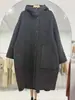 Casaco de Lã Dupla Face Feminino Plus Size Solto, Jaqueta de Lã Casual com Capuz Redutora de Idade para Mulheres, Plus Size Transfronteiriço