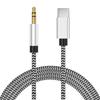 Typec para 3.5 Digital Audio Line AUX para Apple Huawei Audio Braided Line Adaptador de alto-falante de carro