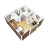 Casa Dobrável de Duas Asas, Casa Contêiner Dobrável Expansível e Móvel, Contêiner Expansível de Duas Asas