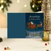 Tarjeta de felicitación plegable de Navidad en inglés, Vintage, Nicho, Gama alta, en blanco, para escribir a mano, Nochebuena, Regalo de Navidad, Tarjeta de bendición