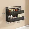 Estante de Almacenamiento para Cebolla, Jengibre y Ajo de Cocina Montado en la Pared Cesta de Verduras sin Taladro Estante para Especias Organizador de Cesta Colgante para Almacenamiento de Jengibre y Ajo