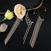 Pendientes de mariposa con clip para oreja, sin agujeros, con borlas de diamantes de imitación, elegantes, ligeros y de lujo, para mujer, lote de comercio exterior transfronterizo