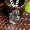 Pingente de Raposa de Cristal Branco Natural Joia Colar Raposa Espiritual de Nove Caudas Pingente de Raposa Fada Corrente para Suéter de Raposa de Nove Caudas