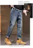 Jeans Masculino Novo Primavera e Outono 2026, Tendência Americana Retrô Simples Casual Largo Reto Calça Jeans