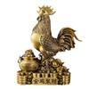 Adorno de Gallo de Cobre, Gallo Dorado Atrae Riqueza, Gallo del Zodíaco Doce, Buena Suerte y Prosperidad, Lingote de Dinero para Dormitorio del Hogar Gallo de Cobre