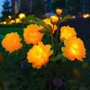 Luz de Flor Artificial de Peonía Solar LED Luz Decorativa para Patio Jardín Luz para Césped Luz de Atmósfera Impermeable para Exteriores