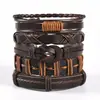 Pulsera de Cuero Tejido para Hombre Europea y Americana Transfronteriza Traje Multicapa Pulsera de Calavera Pulsera de Cuero Genuino