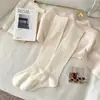 Calcetines de Lana Cálidos Youjiaxiu para Otoño e Invierno para Mujer, Calcetines de Lana Lisos Sin Costuras Hasta la Pantorrilla, Calcetines Lisos Holgados Hasta la Rodilla