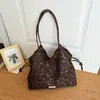 Bolsa Tote Casual Coreana Perezosa de Gran Capacidad para Mujer, Nuevo Bolso de Mano con Estampado de Leopardo, Bolso de Hombro Único para Viajar al Trabajo, Moderno