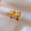 Pendientes Circulares de Alambre Dibujado Esmerilado Aguja de Plata Lujo Ligero Sentido de Alta Gama Tachuelas Metálicas Pendientes de Moda Elegantes Estilo Frío para Mujer