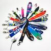 Lanyard de alta gama transferencia térmica certificado de protección ambiental juego de lanyard insignia de exposición halter cuerda corta de muñeca