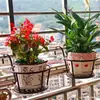 Suministro directo de fábrica soporte para flores de balcón hierro colgante macetero estante barandilla rábano verde estante para flores estante de almacenamiento interior