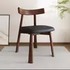 Cadeira de Jantar de Madeira Maciça Nórdica Hotel Casa Moderna Luxo Leve Minimalista Cadeira com Encosto Cadeira de Remo Preto Banqueta para Restaurante Bar